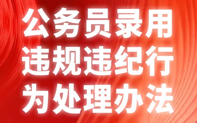 公务员录用违规违纪行为处理办法