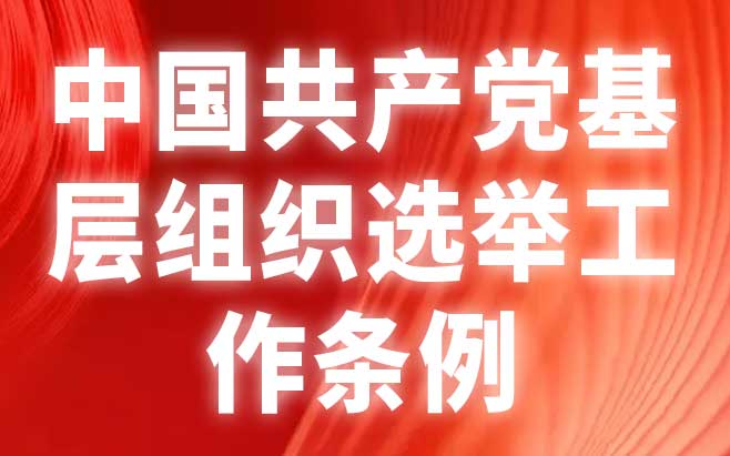 中国共产党基层组织选举工作条例