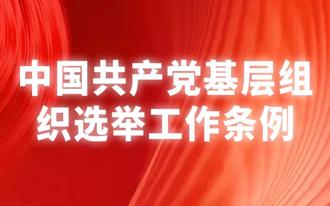 中国共产党基层组织选举工作条例
